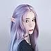 Halloween Elf Ears Cosplay Accessories - Pixie Soft Pointed Ears Fairy Ear Tips Goblin Prosthetic Ear Halloween Dress Up Costume for Themed Party Props Anime Manga Cosplay Large & Small (2 Pairs)