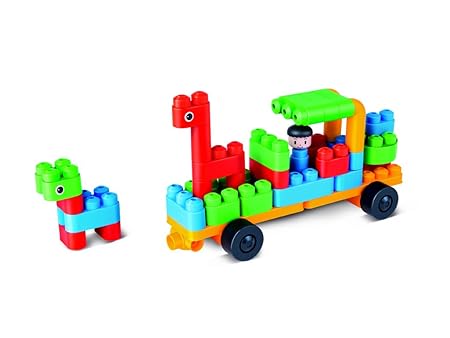 PolyM Zoo Keeper N Cars Building Blocks (40 Piece)