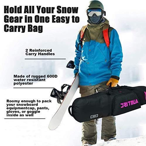 AUMTISC Snowboard-Bag Board-Bags for Travel Bags with Storage Compartments Available Length in 61" 65" 2 AUMTISC Snowboard-Bag Board-Bags for Travel Bags with Storage Compartments Available Length in 61" 65"