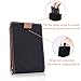 MINICAT Leather Oxford Series Front Pocket Slim Wallets For Men With FRID Blocking(Black-Tan)