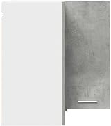 vidaXL Hanging Corner Cabinet - Engineered Wood - Concrete Grey 57x57x60 cm view 6