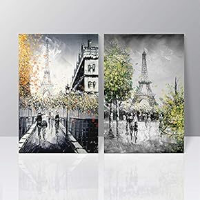 signwin 2 Panel Canvas Wall Art Eiffel Tower...