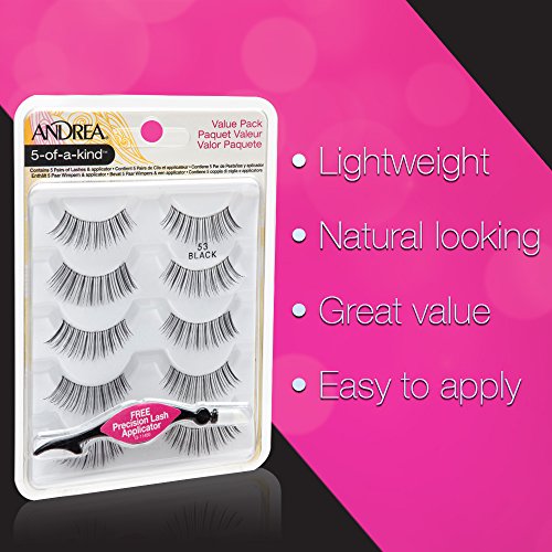 Andrea Fake Eyelashes, multi pack #53 with Applicator, 1 pack