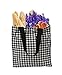 Earthwise Reusable Environmentally Friendly Grocery Shopping Tote Everyday School Gym Travel Fashion Bag Houndstooth Proudly Made in the USA (Set of 2) (Houndstooth)