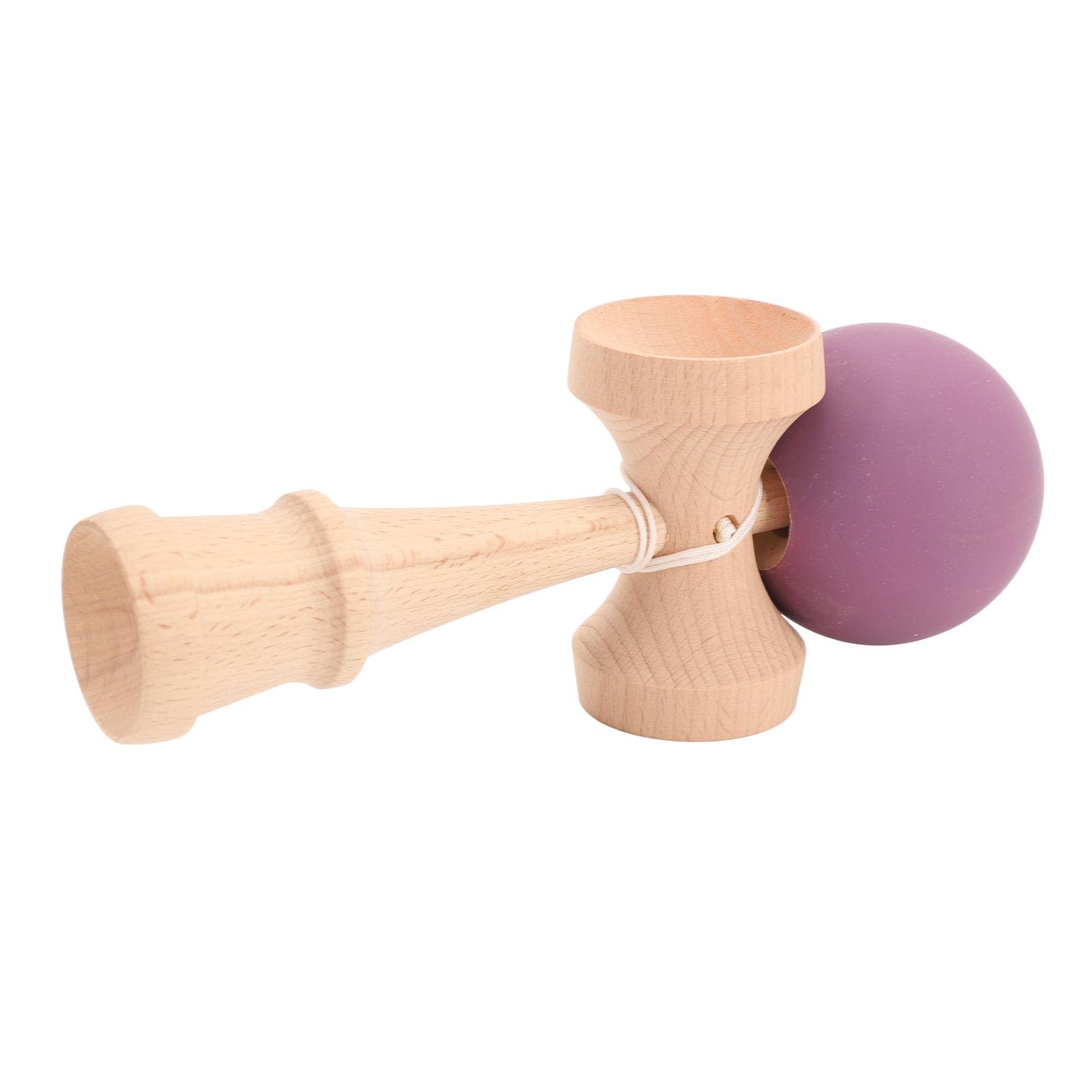 Cosiki Kendama Toy, Wooden Catch Ball Game Portable Kendama Improves Hand Eye Coordination with String Wooden Toy Catch Ball for Indoor and Outdoor (Purple)