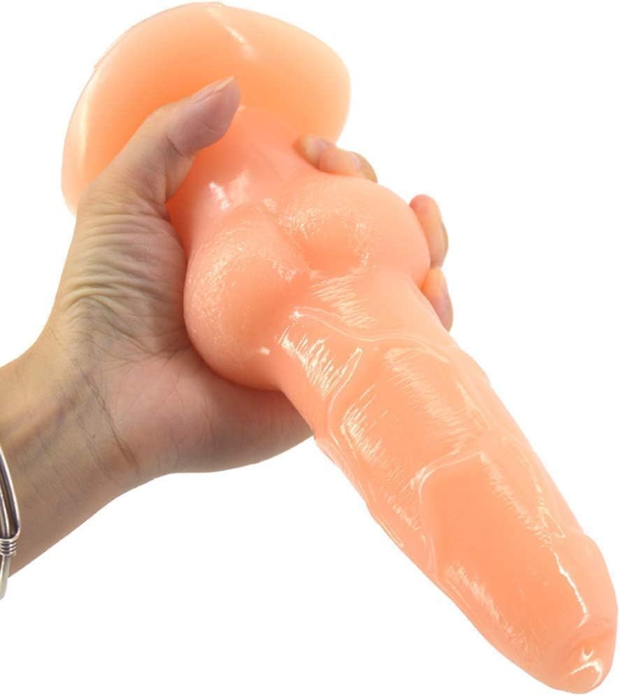 8Inch Safe Real Realistic Small Soft Simulation Strong Suction Toy for Women Men, Flesh