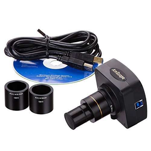 Amscope mu1403-ck 14mp live video usb3.0 microscope digital camer…