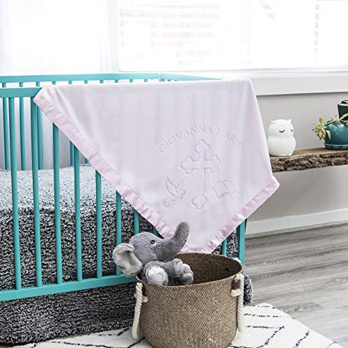 Custom Catch Personalized Baptism Baby Blanket Gift Boy or Girl