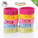Mosquito Repellent Bracelet (10-Pack) by TantiQ - Safe, Natural Pest Control - DEET Free Indoor or Outdoor Insect Control - Kid Safe Insect Repellant - Waterproof, Adjustable Design