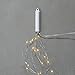 LampLust Fairy Spray String Lights - Waterproof Outdoor, 9 Strand Cascading Waterfall Garland Light, Warm White Twinkling LEDs, Silver Bendable Wire, 8.5 Feet, Cordless Battery Operated