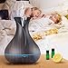 OliveTech Aroma Essential Oil Diffuser, 400ml Ultrasonic Cool Mist Humidifier with Color LED Lights Changing for Home, Yoga, Office, Spa, Bedroom, Baby Room – Wood Grainthumb 3