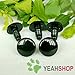 30mm Black Round Flat Eyes/Safety Eyes/Plastic Eyes - 5 Pairs