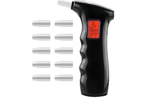 GREENWON Party Gifts Portable Breathalyzer for Personal & Home Party Alcohol Tester, Replacement for BAC Test Professional- Grade Accuracy,Tester with 10 Mouthpieces