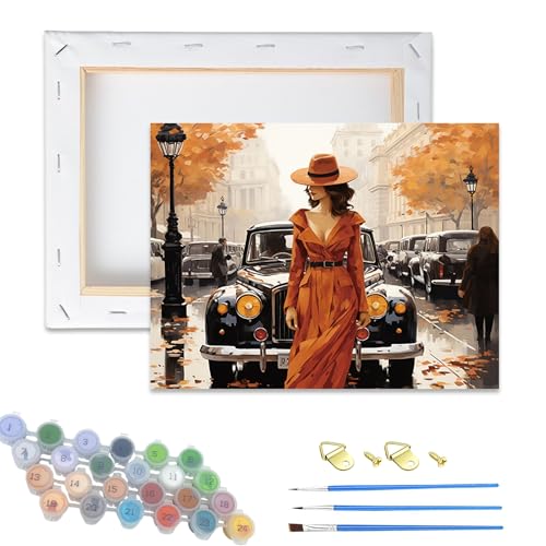 Vintage Car Cityscape