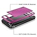Vofolen Case Wallet Cover Impact Resistant Protective Shell Shockproof Rubber Bumper Case Rose