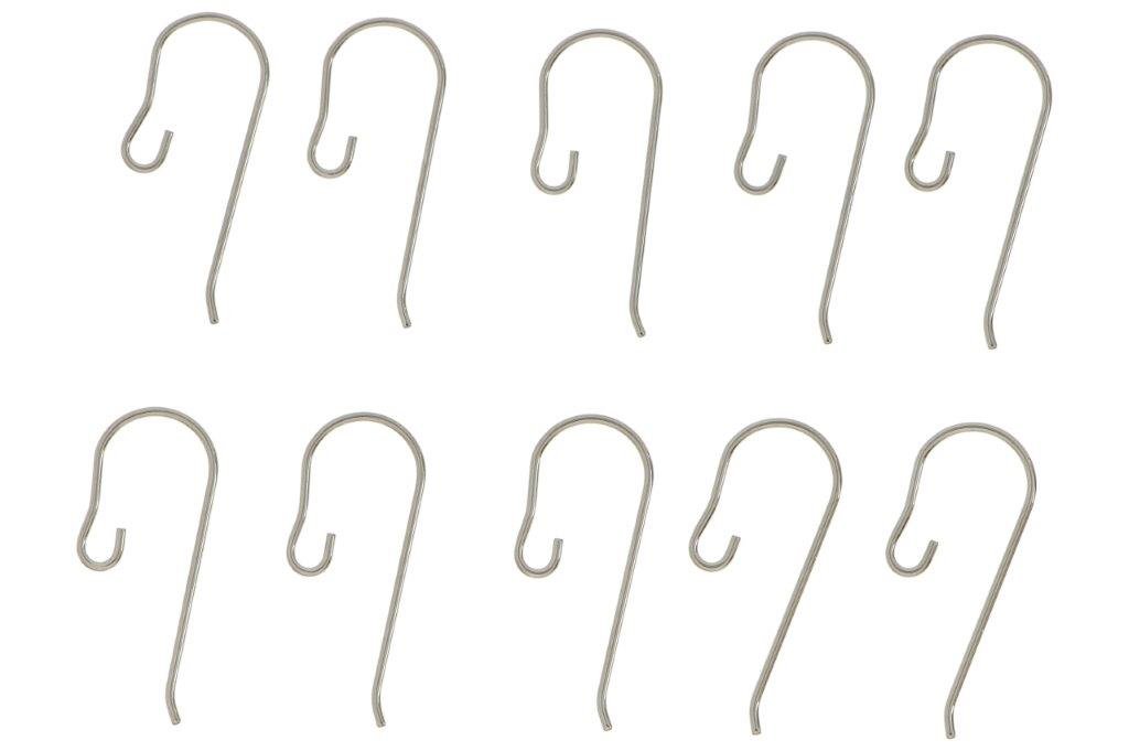 PUREGREY Pack of 10 Ear Hooks Titanium