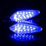 DZT1968 1 pair of Universal 12V 12 LED Motorcycle Turn Signal Indicators Lights/lamp (Blue)