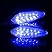 DZT1968 1 pair of Universal 12V 12 LED Motorcycle Turn Signal Indicators Lights/lamp (Blue)