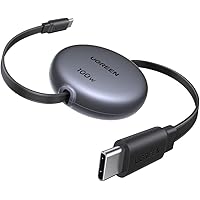 UGREEN 100W Retractable USB C Cable, Fast Charging Type C Cord, PD 3.0 PPS 5A 20V USB C to USB C Charging Cable Compatible wi