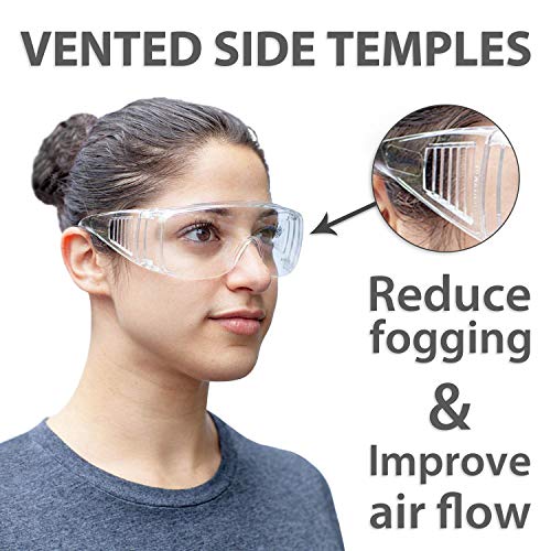 SAFE HANDLER Diamont Clear Vented Over Glasses Safety Glasses Meets