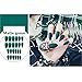 editTime 24PCS Solid Colors Stiletto False Nails Extra Long Acrylic Gradient Color Glossy Coffin Ballerina Press on Nails French Fake Nails Tips(Matte Green)