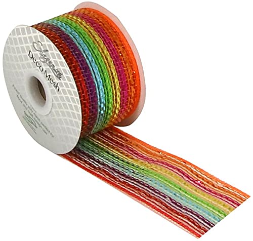 OakTree Eleganza Deco Mesh Metallic Rainbow 63mm x 10m Pattern No.271