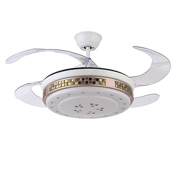 Rs Lighting Bedroom Light Ceiling Fan Chandelier Purple Crystal
