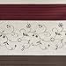 Madison Park Serene Flora Fabric Shower Curtain, Embroidered Transitional Shower Curtains for Bathroom, 72 X 84, Red