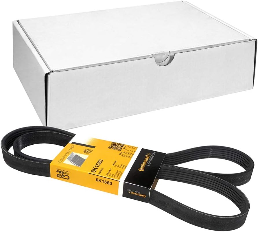 Contitech 6PK1560 V-Ribbed Belts, Black
