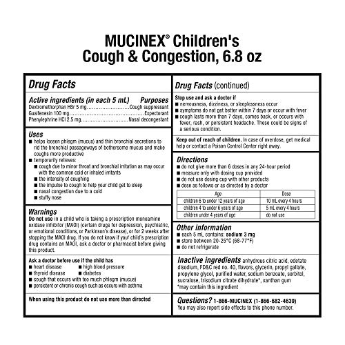 Mucinex Children's Cough and Congestion Liquid - Image 5