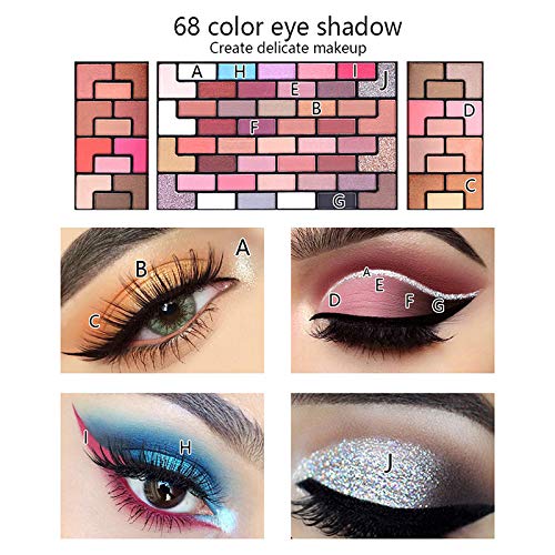 All In One Professional Makeup Kit Include Shimmer Matte Glitter