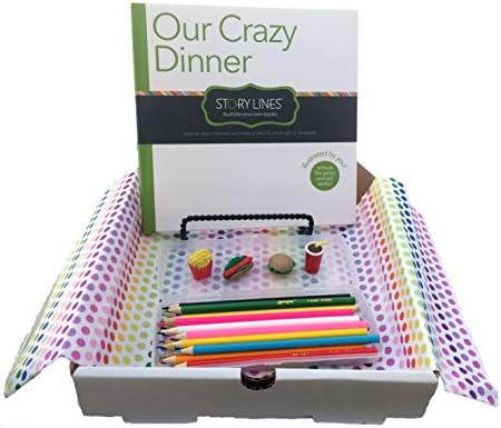 Creativity for Kids 30 Piece Gift Set โ Fast Food Erasers โ 24 Vibrant Colored Pencils โ Clear Pencil Case โ Storylines Illustrate Your Own Book
