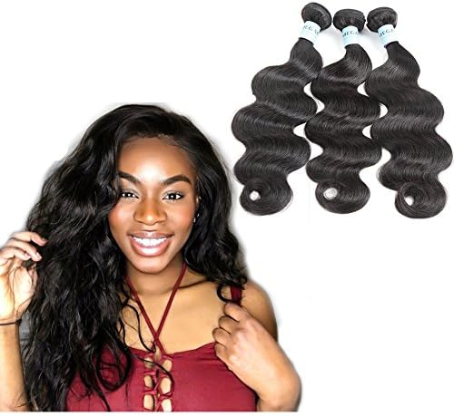 12 14 16inch Brazilian Body Wave 3 Bundles Human Hair Weave Grade 8a Big Wavy Hair Extensions for African American 300g/lot Natural Color Can be Dyed and Permed