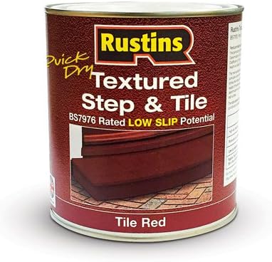 RUSTINS Textured Step & Tile Paint 500ml Red, 500 ml (Pack of 1)