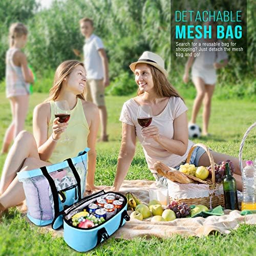 FITFORT Mesh Beach Tote Bag with Detachable Beach Cooler - MAX Capacity 34L 150lbs Ultra Durable for Women 6 FITFORT Mesh Beach Tote Bag with Detachable Beach Cooler - MAX Capacity 34L 150lbs Ultra Durable for Women