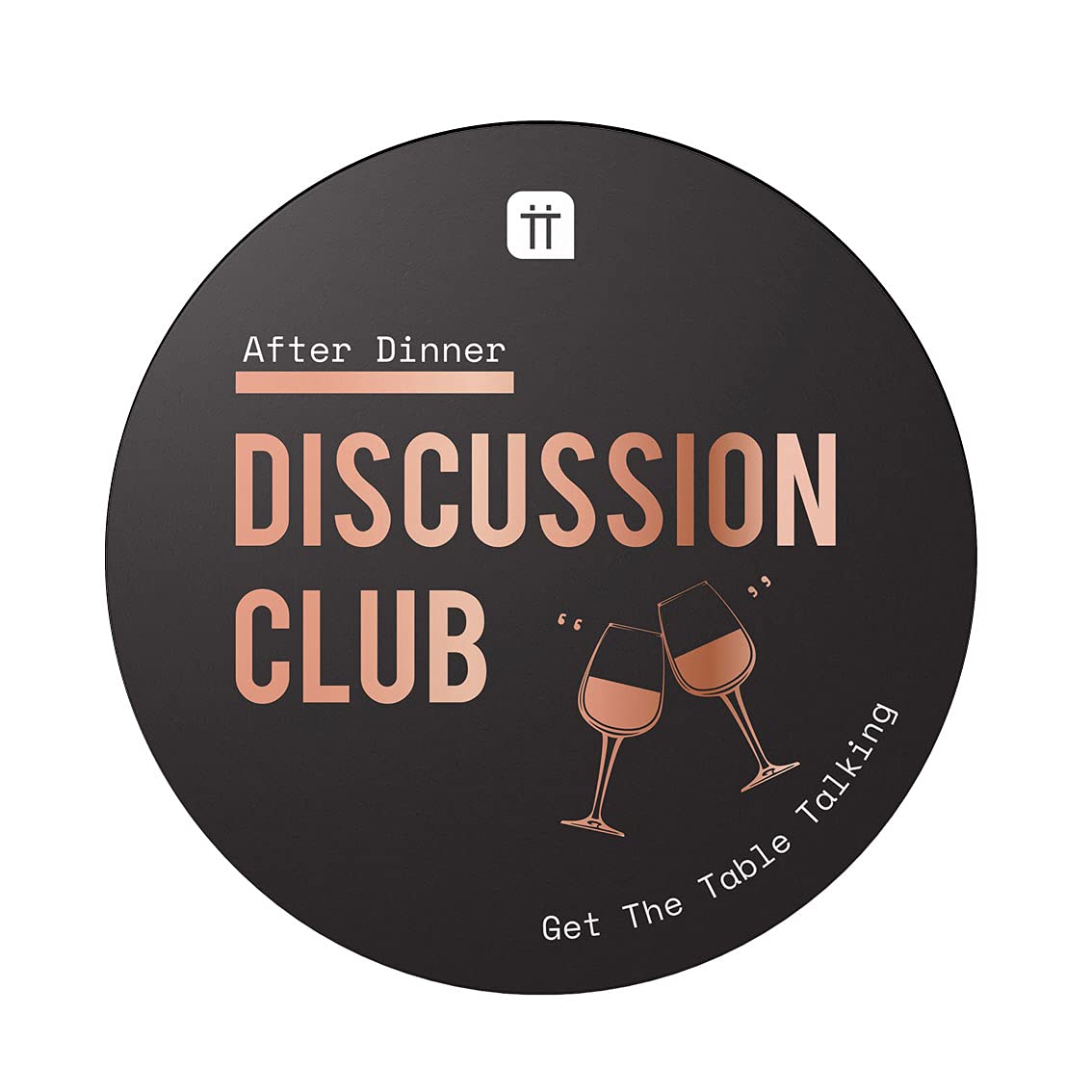 Talking Tables Discussion Club Conversation Game with Thought-Provoking Question Cards | For After Dinner, Gifts for Him or Her, Stocking Filler, Date Night,Black,AFTER-DISCUSS