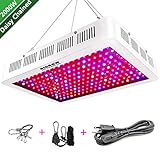 HIGROW 2000W Double Chips LED Grow Light Full Spectrum Grow Lamp with Rope Hanger and Daisy Chain for Greenhouse Hydroponic Indoor Plants Veg and Flower (10W LEDs)