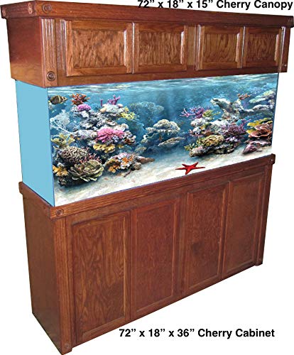 RJ ENTERPRISES Oak Empire Reef 84″X24″ Flat Gray 36″ Tall Aquarium Stand fits265 Gal & Oak Empire Reef 84″X24″ Flat Gray 7″ Tall Canopy fits265 Gal(Tank NOT Included)