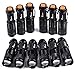 Timlon 12 Pack Tactical Flashlight Water Resist 7W 350lm Ultra Bright Mini Cree Q5 Led 3 Mode Flashlight Torch Adjustable Focus Zoomable Light Lamp (Black)