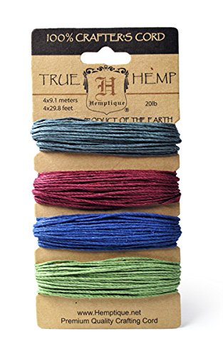 Hemptique (HEMP0) Hemp Cord 20# 120 Feet/Pkg-Earthy Pastel