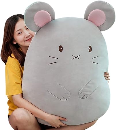 Amazon ぬいぐるみ 鼠 ねずみ 抱きまくら 60cm ふわふわ もちもち かわいい 子供 赤ちゃん おもしろ お誕生日プレゼント 縫い包み クッション 癒し系 彼女彼氏へ クリスマス インテリア 寝添え おもちゃ ギフト 店飾り ぬいぐるみ おもちゃ