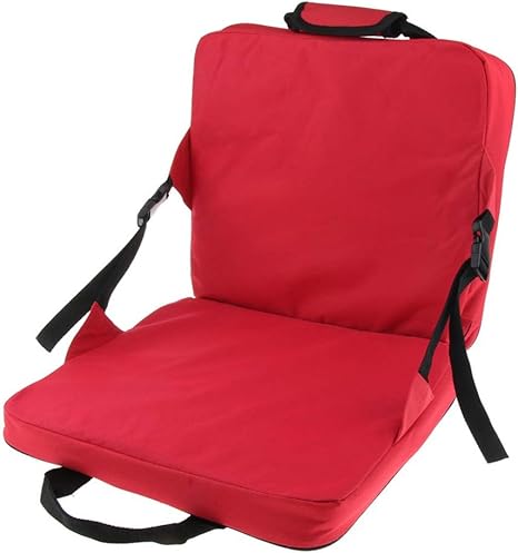 Amazon Co Jp アウトドアキャンプシートクッション 高品質600dオックスフォードクロス 耐摩耗性 簡単な保管と持ち運び 背もたれ付きのスタジアムシートクッション ハンドルバックル付き ホーム キッチン