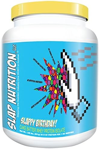 Slap Nutrition Whey Protein Isolate Powder - 30 Servings (Birthday Cake)