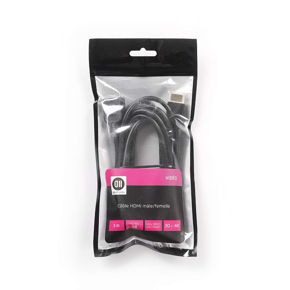 D2 Diffusion d2ralhdmi300sach Extension Cable HDMI 3 m Black