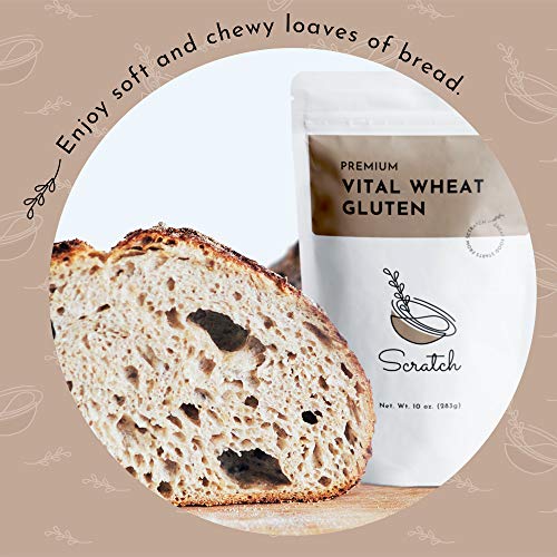 Scratch Premium Vital Wheat Gluten Seitan Flour, High Protein, Low