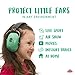 Ems for Kids Earmuffs - Mint. The Original Folding Children's Earmuff Since 2007. Use at Loud Events Including NASCAR, air Shows, Concerts, Festivals and More! ...
