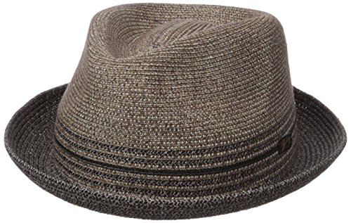 Bailey of Hollywood Men's Hooper Braided Fedora Trilby Hat, Charcoal, S