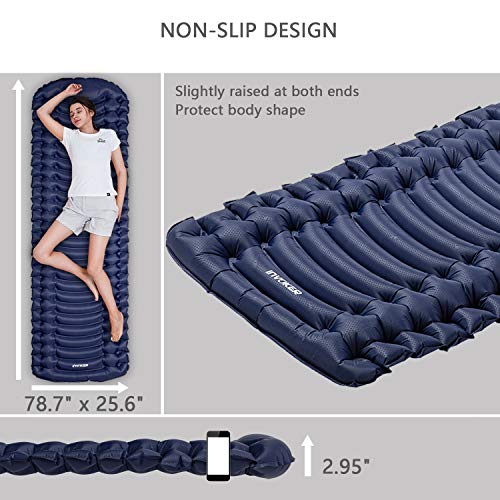 INVOKER Ultralight Inflatable Camping Sleeping Pad Mat with Builtin