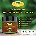 Whipped African Shea Butter Cream - Pure 100% All Natural Organic Moisture for Soft Skin and Natural Hair - Body Butter Improves Blemishes Stretch Marks Scars Wrinkles Eczema & Dermatitis (8 oz)