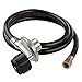 SHINESTAR Low Pressure Propane Regulator with Hose for QCC1/Type1 LP Gas Tank and BBQ Grill, Heater, Fire Pit, Smoker, 3/8